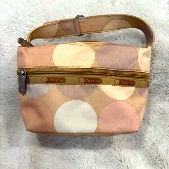 LeSportsac Women's Multi-Color Circle Pattern Make up Bag with a Handle - Picture 1 of 6